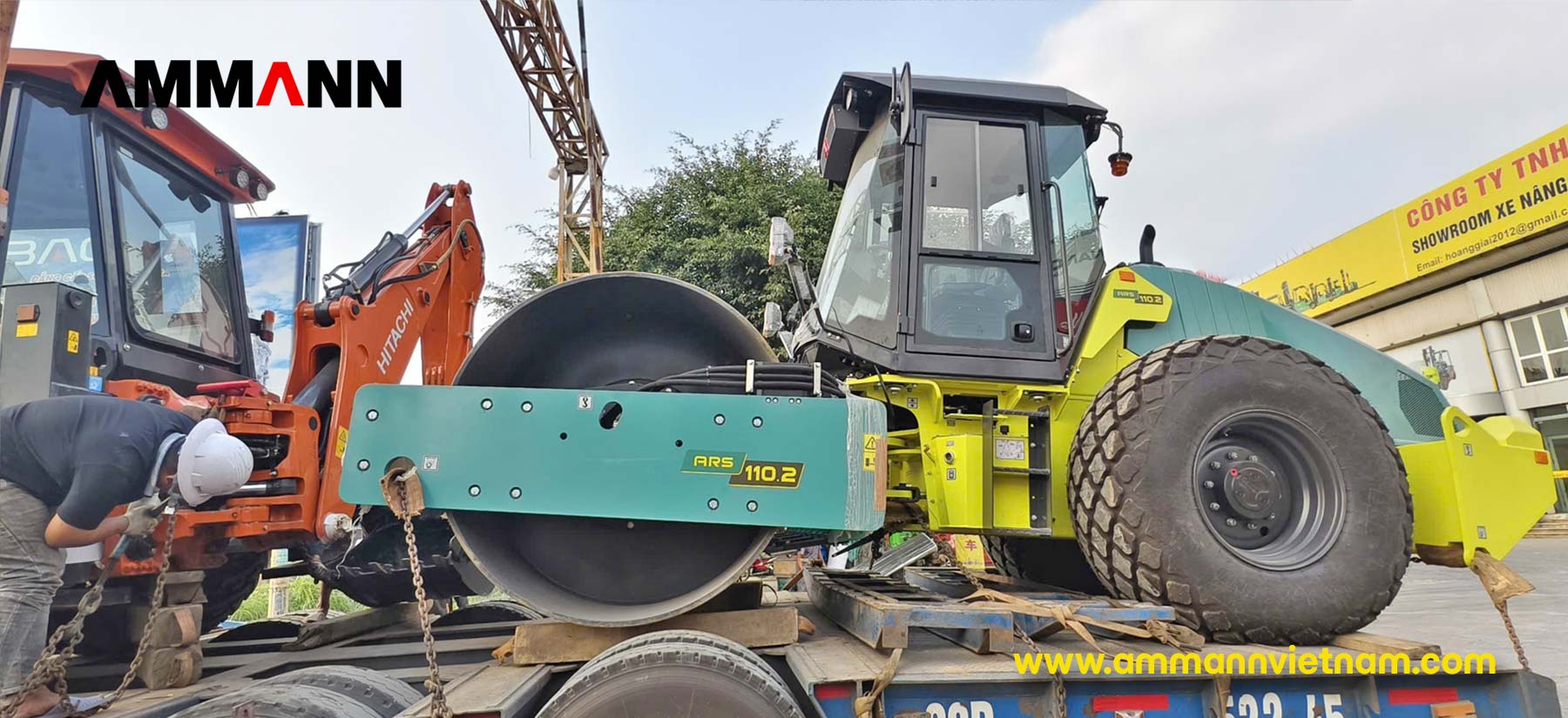 Bàn giao lô 03 xe lu rung Ammann ARS 110.2 cho khách hàng xây dựng