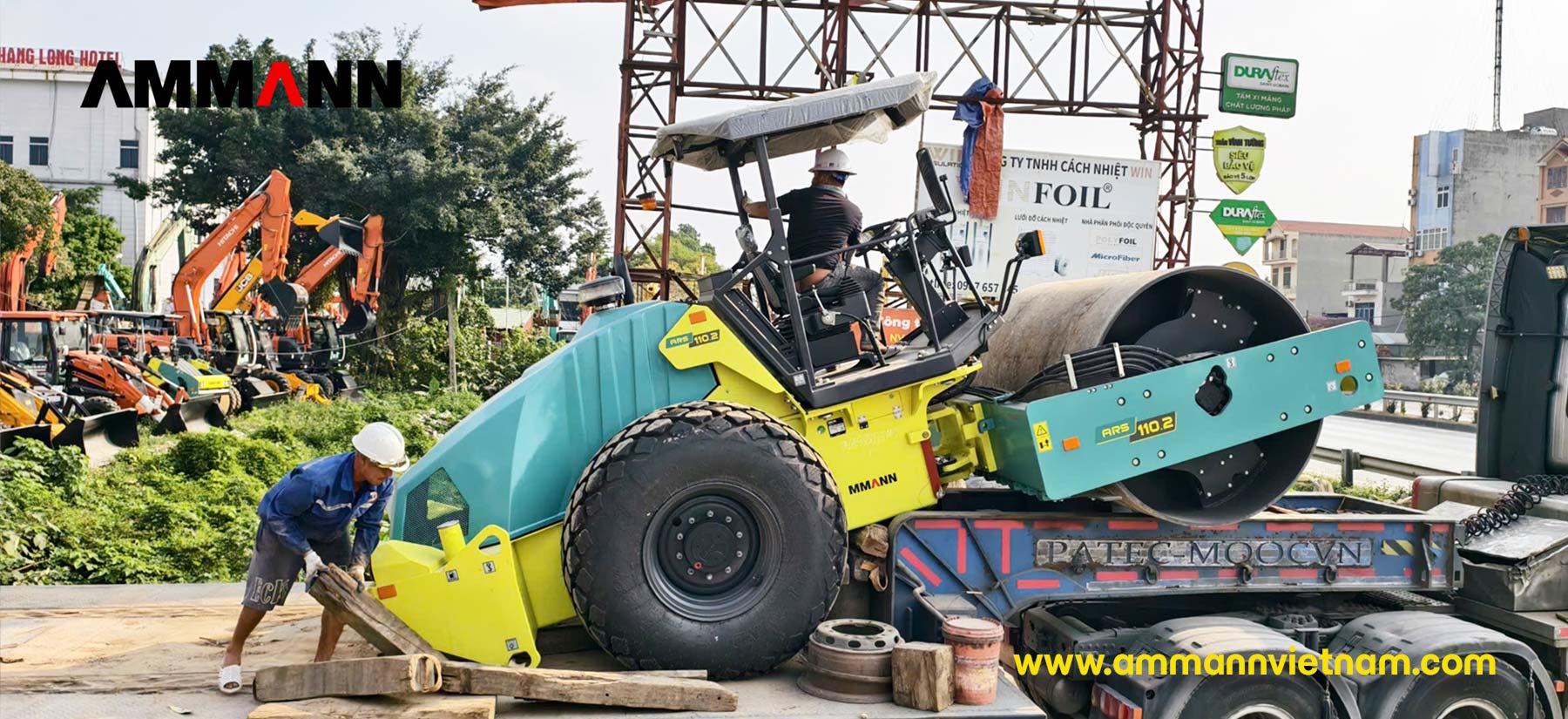 Bàn giao lô 03 xe lu rung Ammann ARS 110.2 cho khách hàng xây dựng