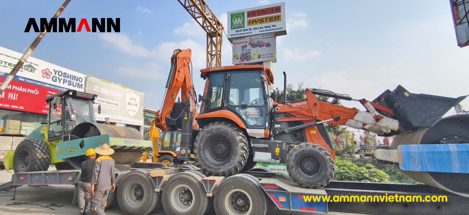 Bàn giao lô 03 xe lu rung Ammann ARS 110.2 cho khách hàng xây dựng