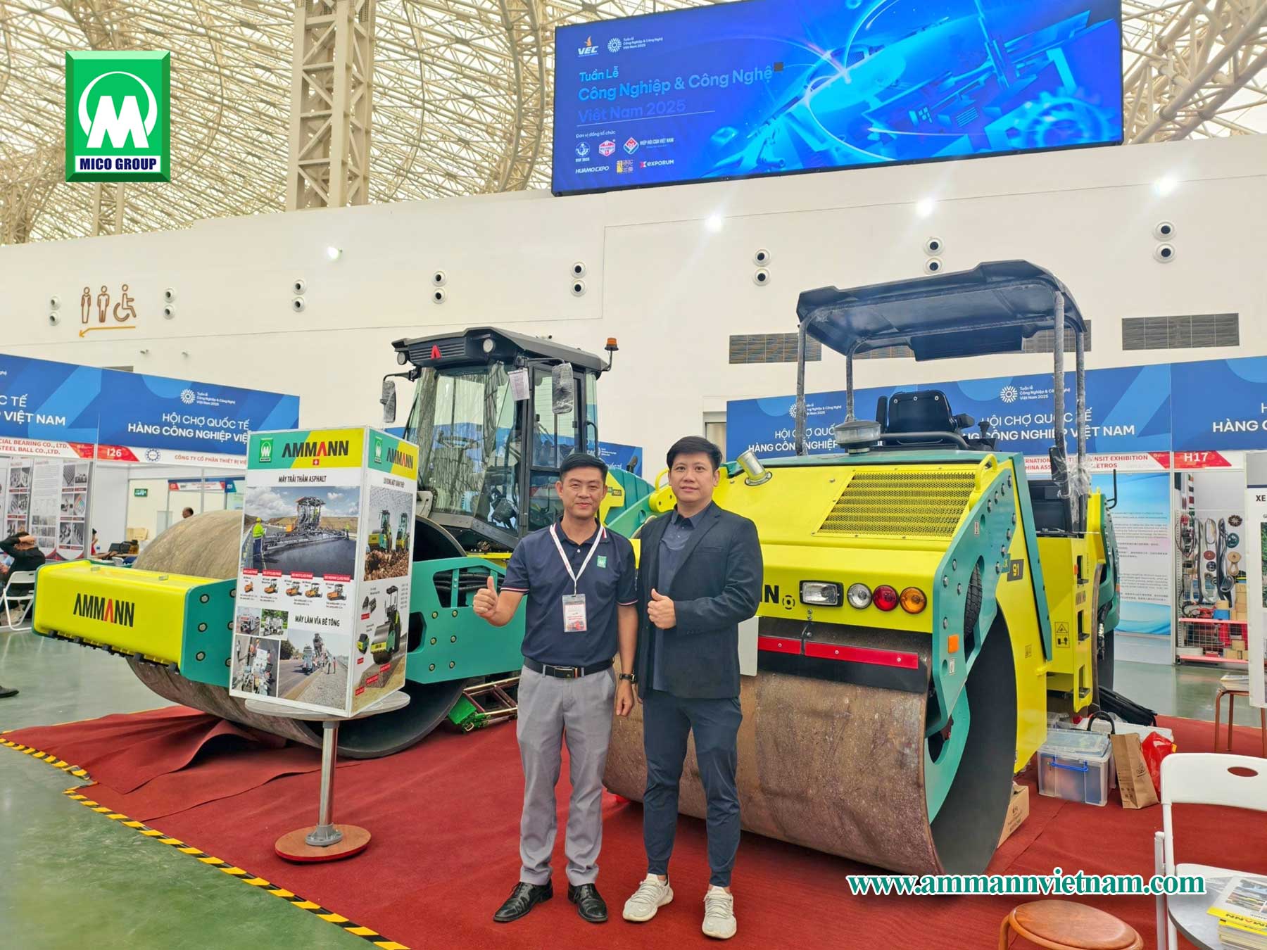 MICO GROUP mang đến Triển lãm VRT&CON’2025 xe lu rung AMMANN nổi bật