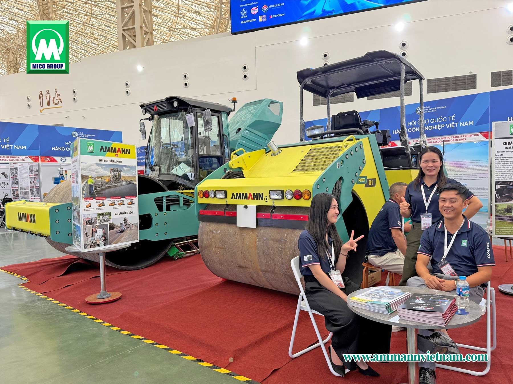 MICO GROUP mang đến Triển lãm VRT&CON’2025 xe lu rung AMMANN nổi bật
