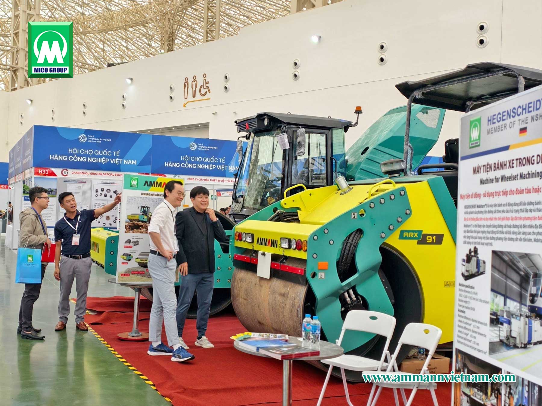 MICO GROUP mang đến Triển lãm VRT&CON’2025 xe lu rung AMMANN nổi bật
