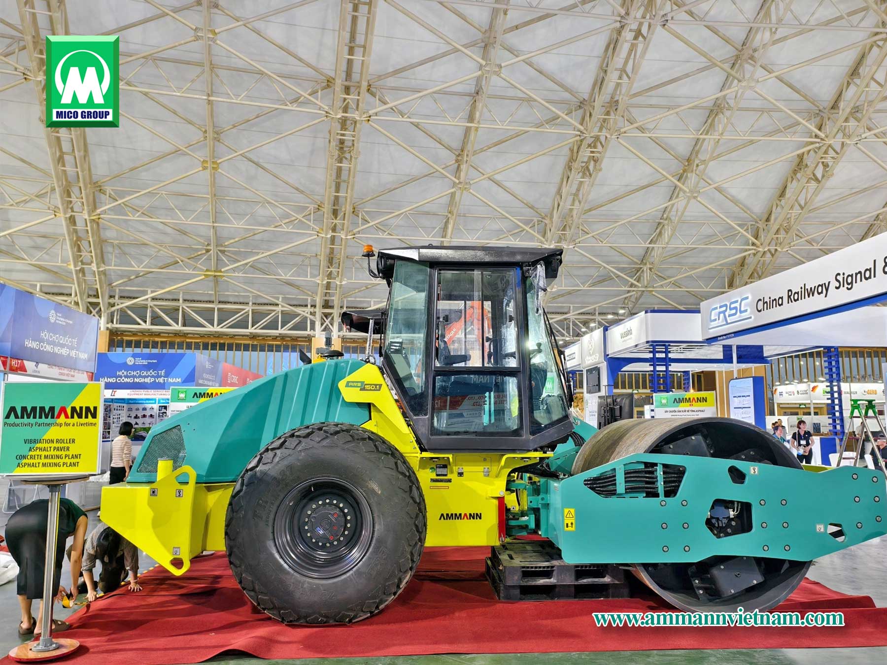 Xe lu rung 1 trống AMMANN ARS150 cabin điều hòa