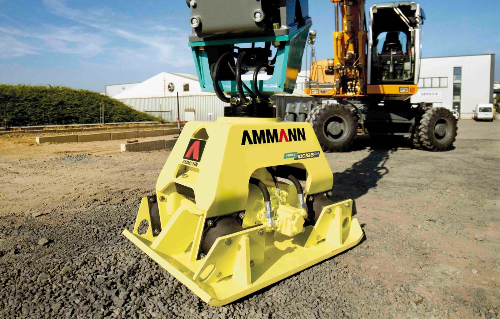 Máy đầm gắn máy đào Ammann APA 100/88 2M